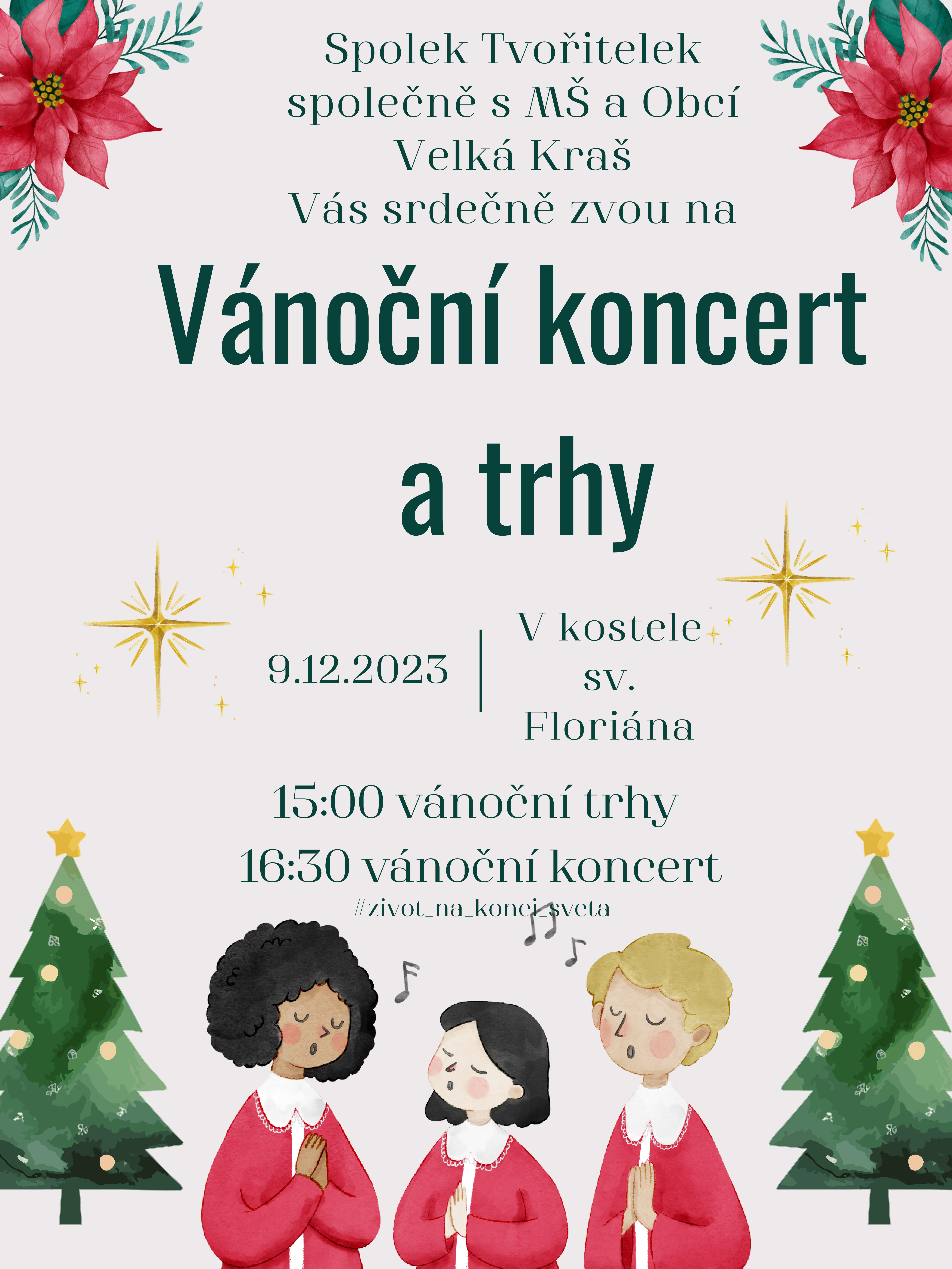 vánoční koncert s trhy 9.12.2023