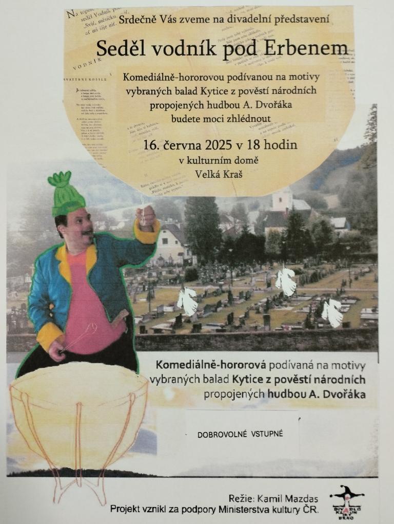 Seděl vodník pod Erbenem-divadelní představení 16. června 2025