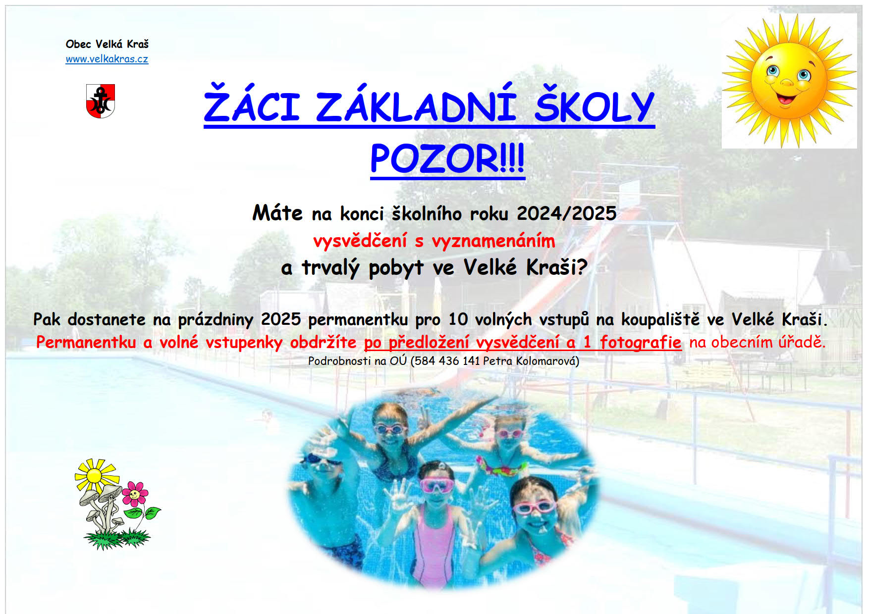 permanentky na koupaliště
