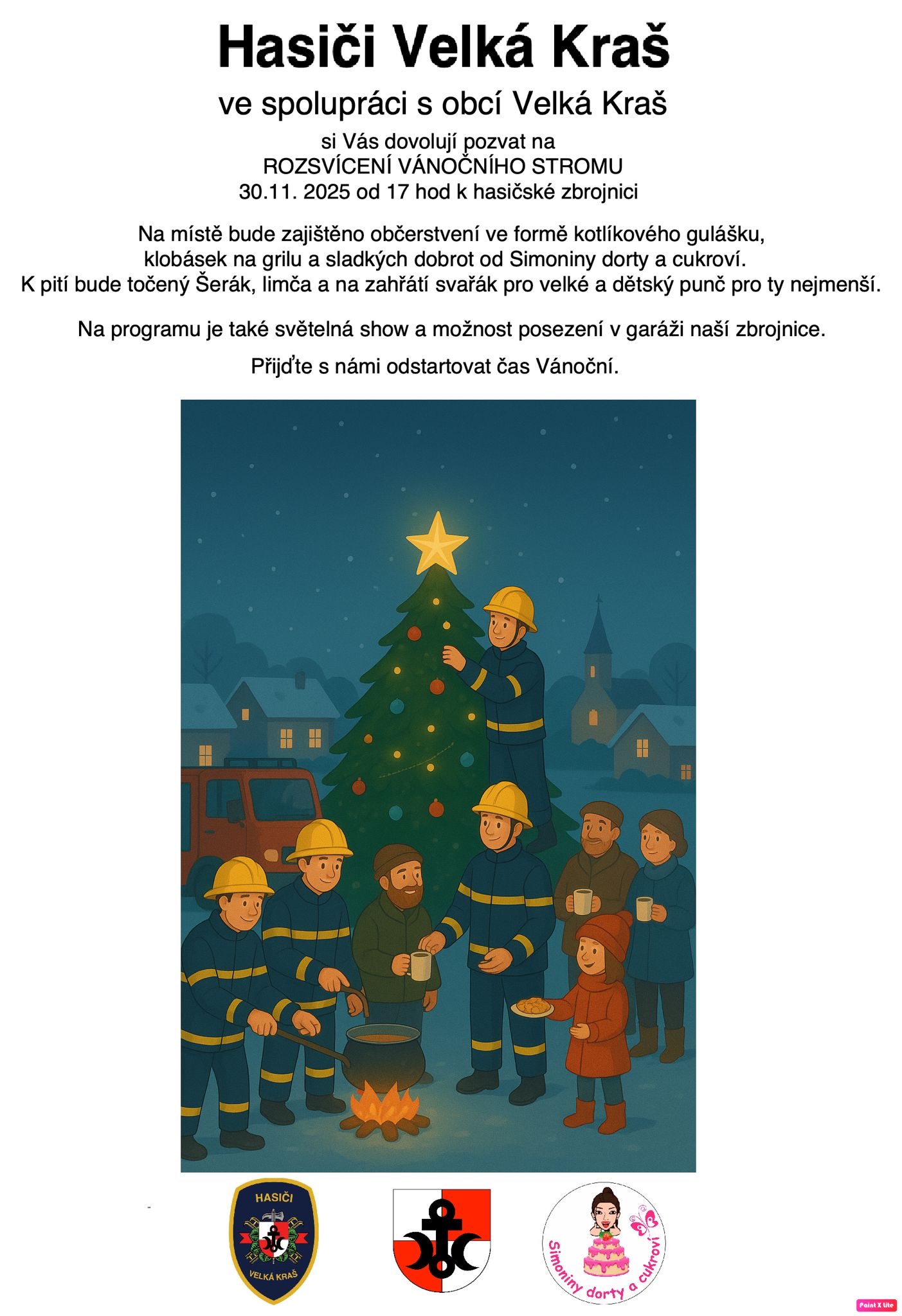 Rozsvícení vánočního stromu 30. listopadu 2025