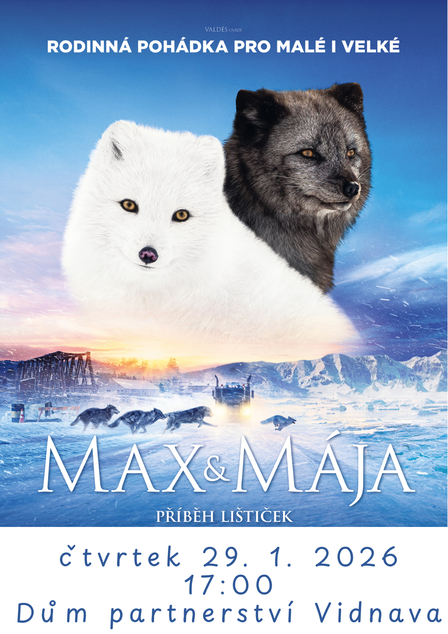 promítání pro malé i velké - příběh lištiček max a mája